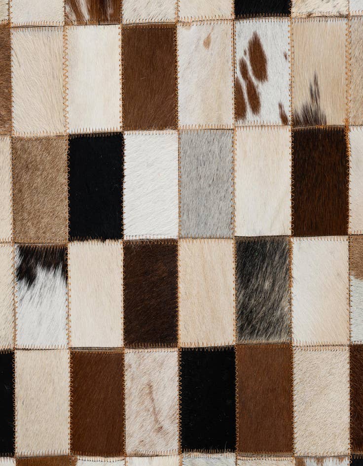 Detail image of  5' 1 x 8' Cowhide Leather Rug