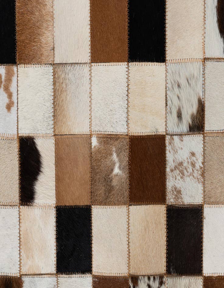 Detail image of  5' 1 x 8' Cowhide Leather Rug