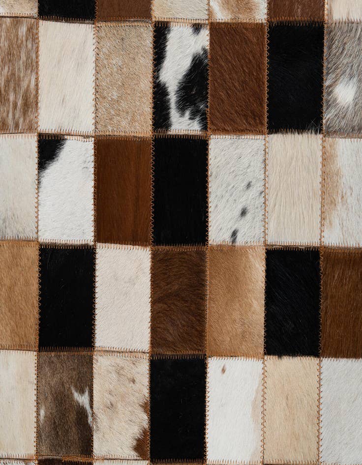 Detail image of  5' 1 x 8' Cowhide Leather Rug