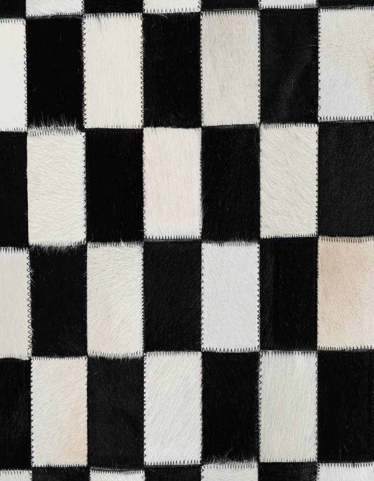 Detail image of  5' 1 x 8' Cowhide Leather Rug