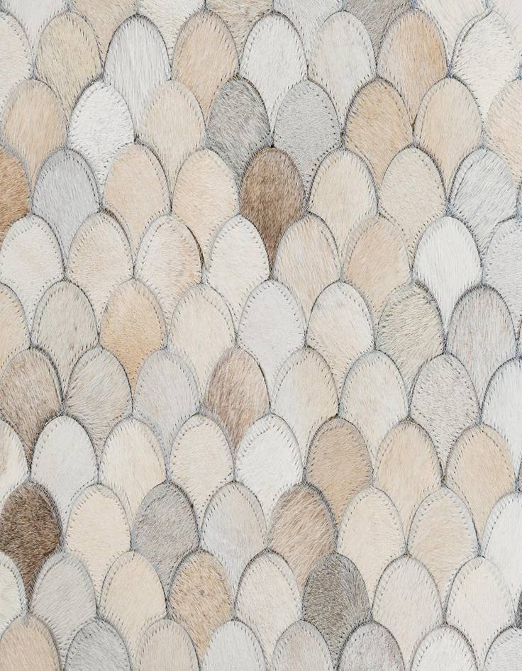 Detail image of  5' 4 x 8' Cowhide Leather Rug