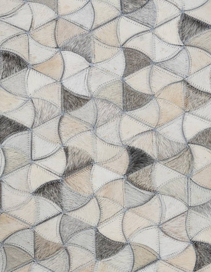 Detail image of  5' 2 x 8' 1 Cowhide Leather Rug