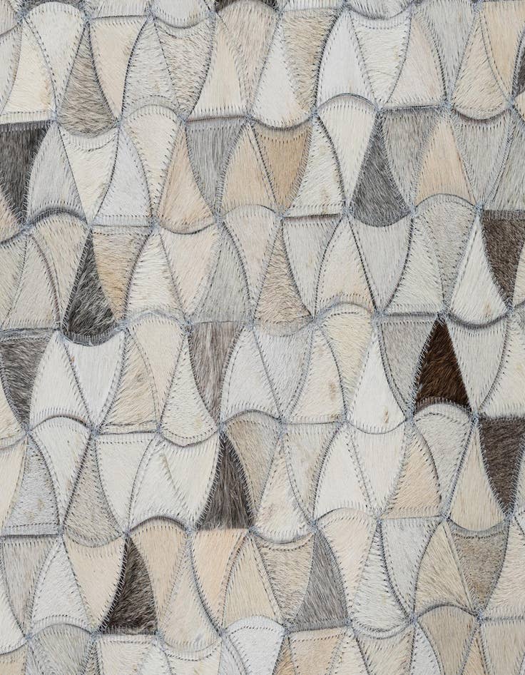 Detail image of  5' 2 x 8' 1 Cowhide Leather Rug