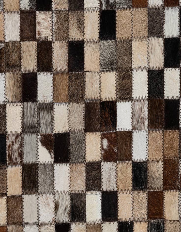 Detail image of  5' 1 x 8' Cowhide Leather Rug