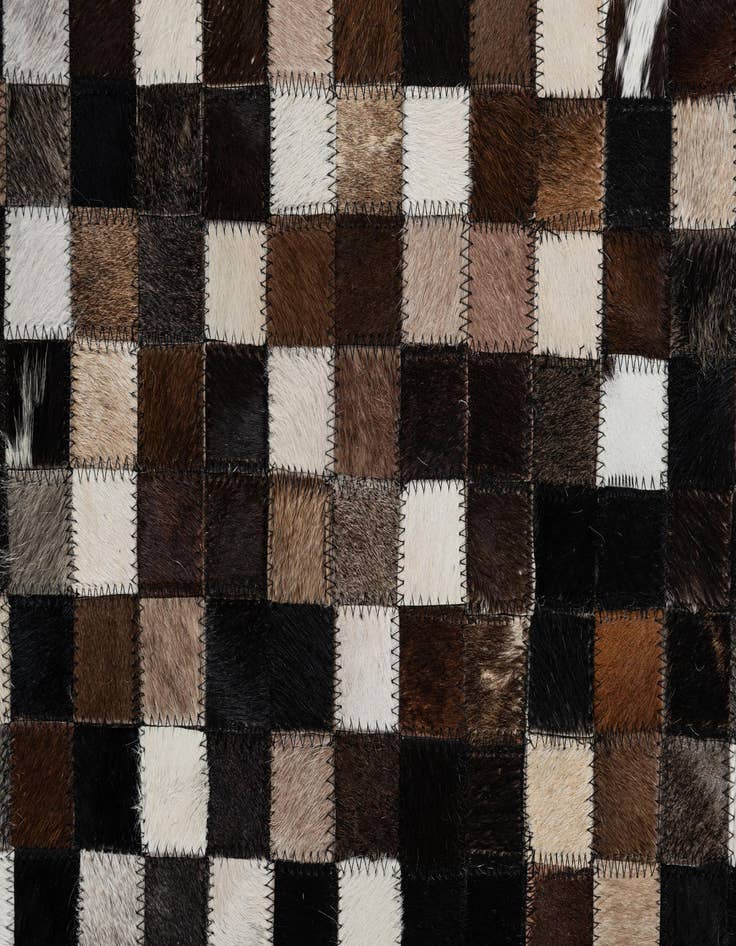 Detail image of  5' x 7' 9 Cowhide Leather Rug