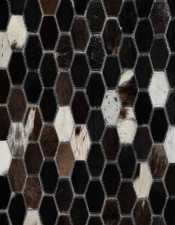 Detail image of  5' 1 x 7' 10 Cowhide Leather Rug