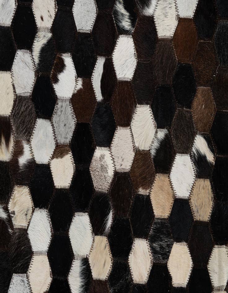 Detail image of  5' 1 x 8' Cowhide Leather Rug