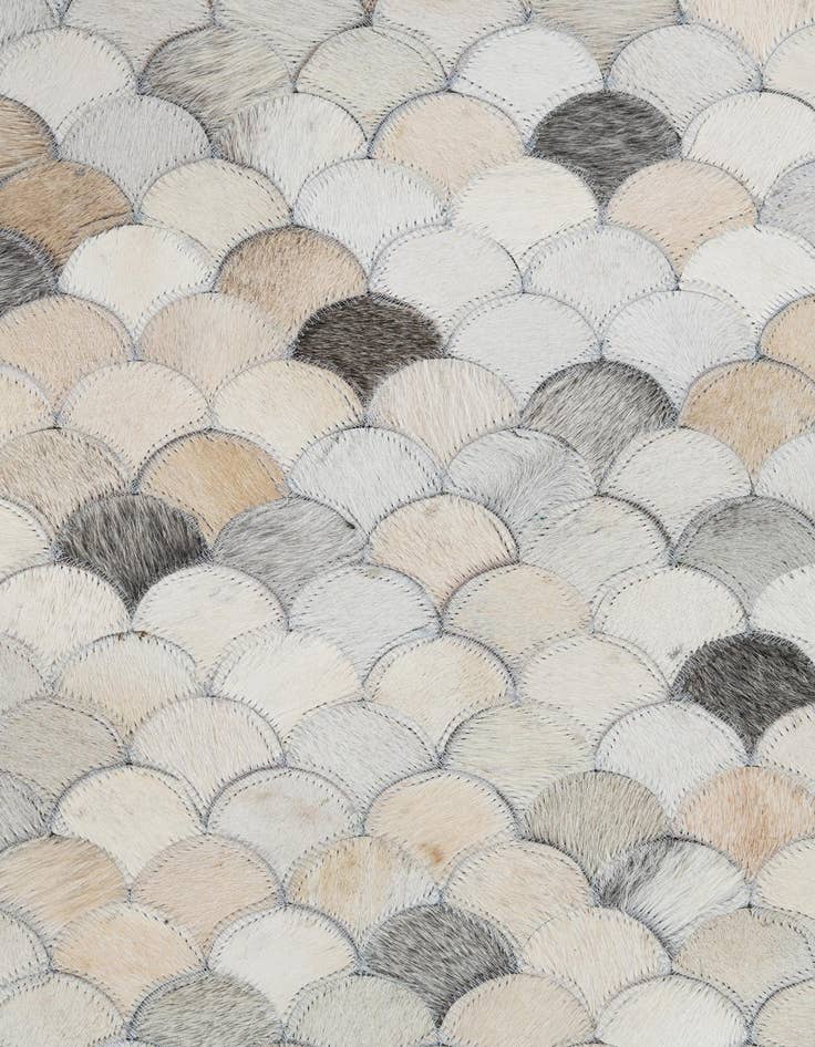 Detail image of  5' 1 x 8' Cowhide Leather Rug