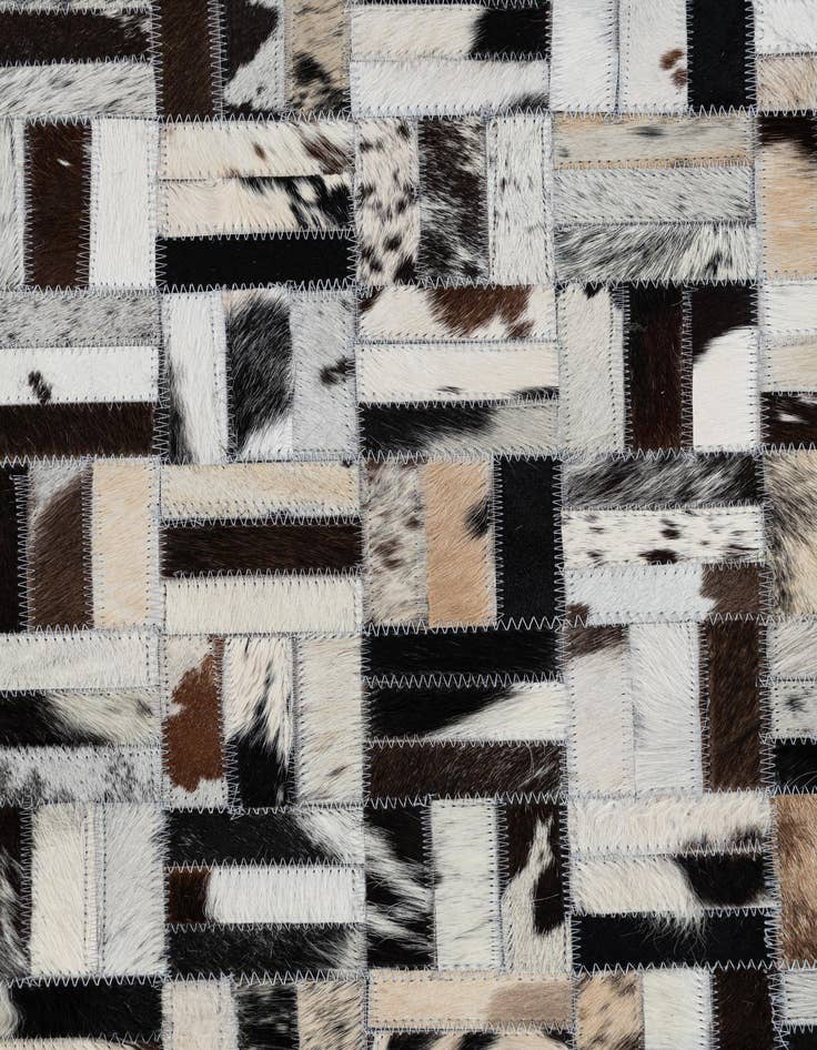 Detail image of  5' x 7' 10 Cowhide Leather Rug