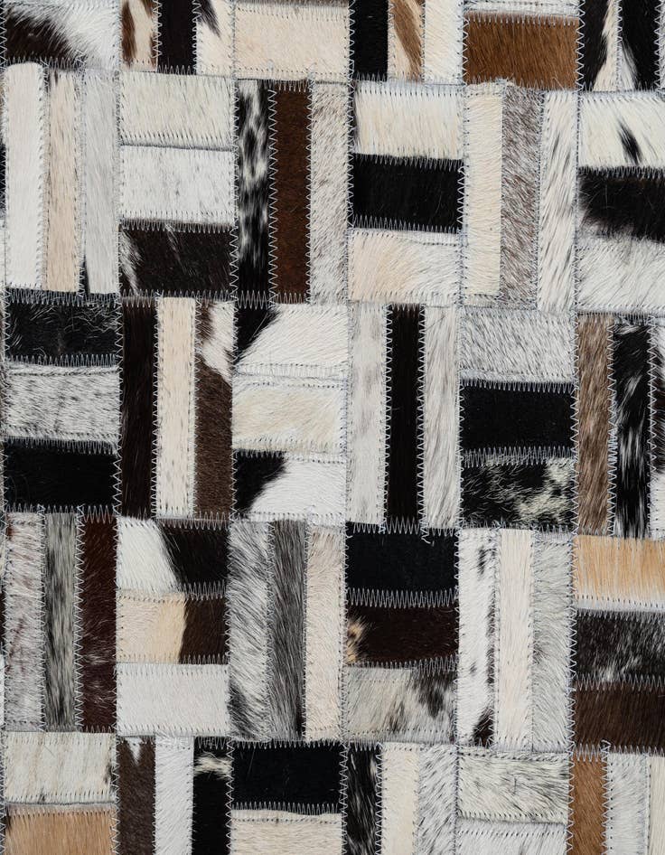 Detail image of  5' x 7' 10 Cowhide Leather Rug