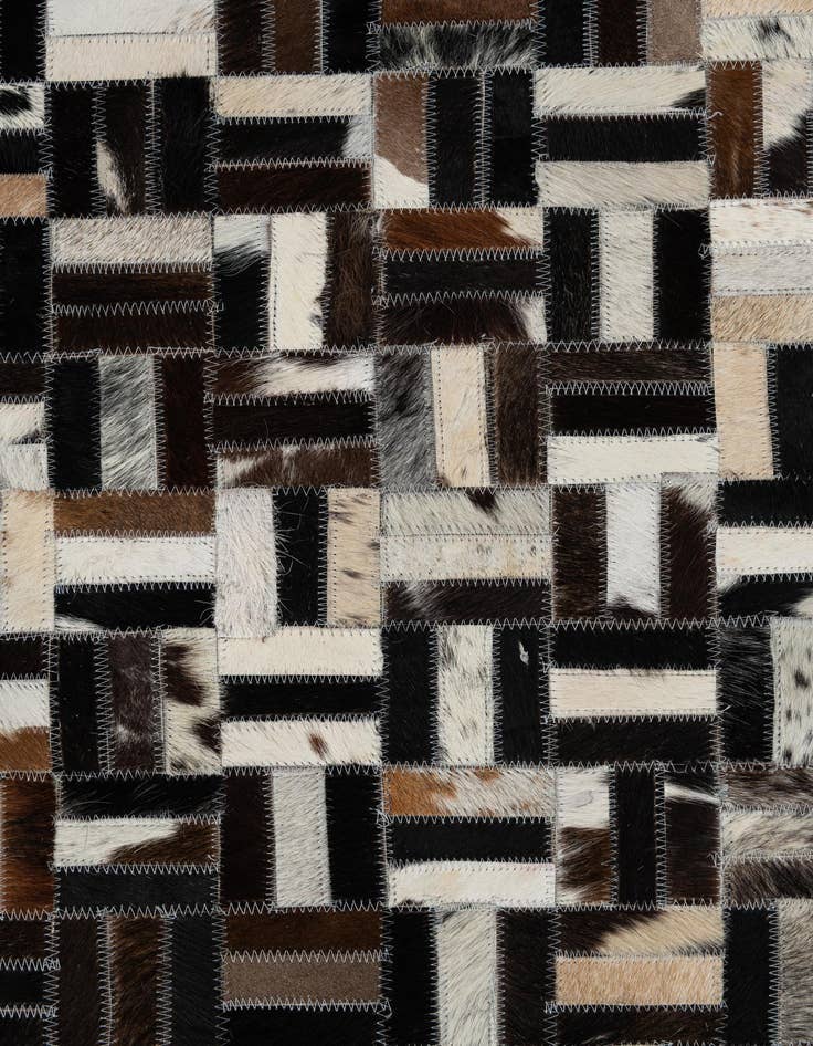 Detail image of  5' x 7' 10 Cowhide Leather Rug