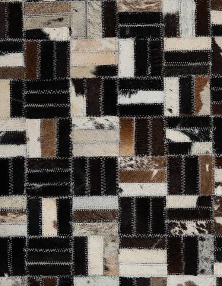 Detail image of  5' x 7' 10 Cowhide Leather Rug