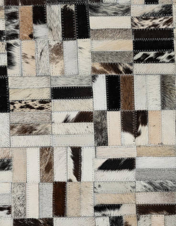 Detail image of  5' x 7' 9 Cowhide Leather Rug