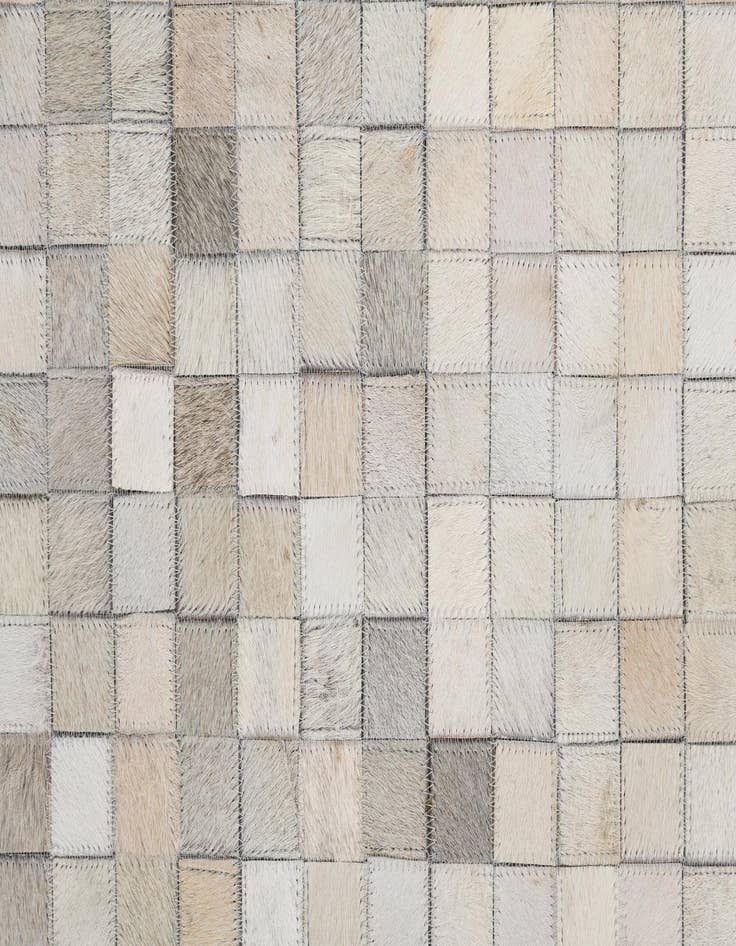 Detail image of  5' 3 x 7' 8 Cowhide Leather Rug