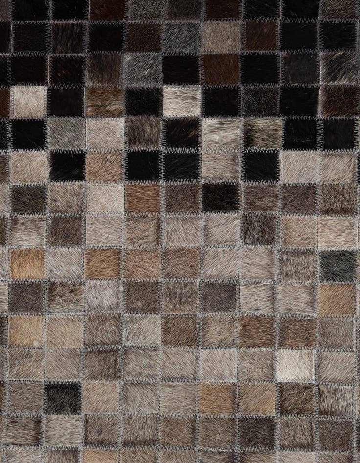 Detail image of  5' 3 x 7' 8 Cowhide Leather Rug