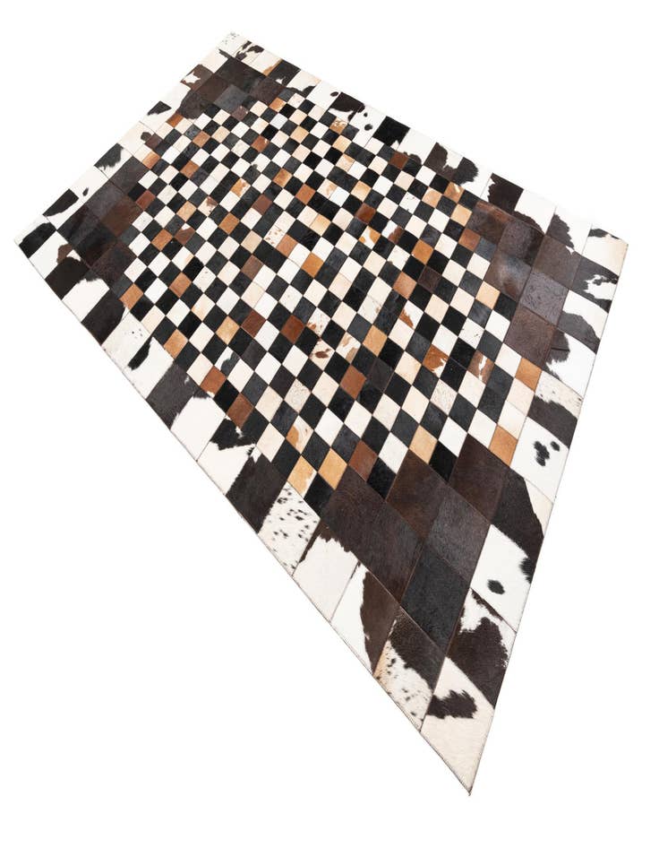 Detail image of  5' 1 x 8' 1 Cowhide Leather Rug