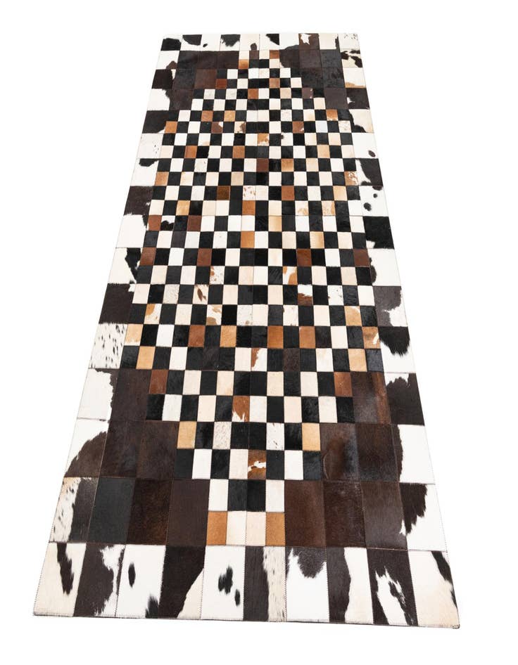 Detail image of  5' 1 x 8' 1 Cowhide Leather Rug