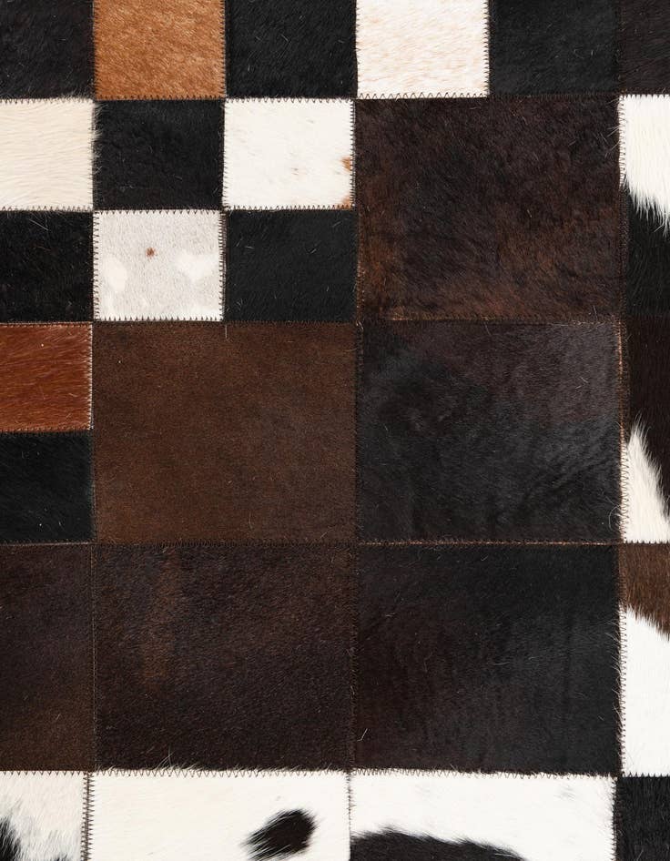 Detail image of  5' 1 x 8' 1 Cowhide Leather Rug