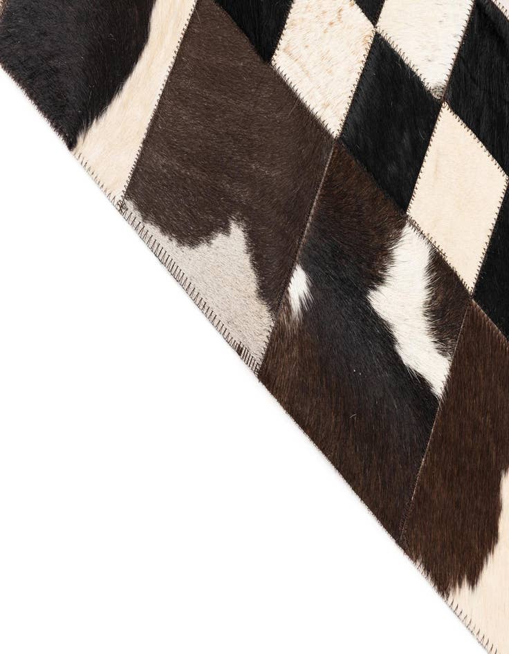 Detail image of  5' 1 x 8' 1 Cowhide Leather Rug