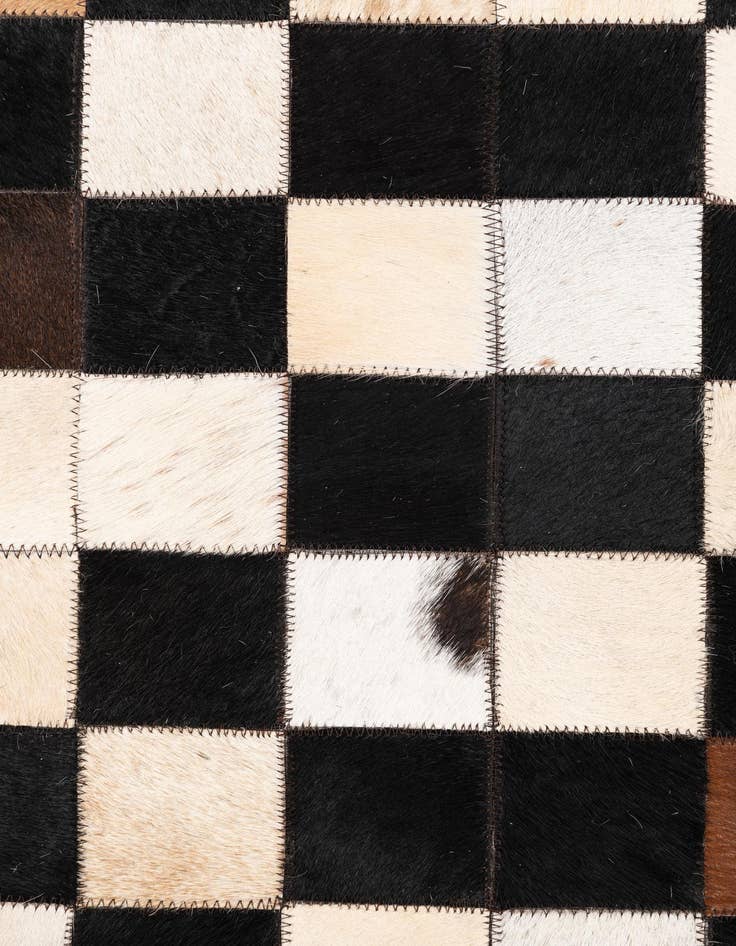 Detail image of  5' 1 x 8' 1 Cowhide Leather Rug