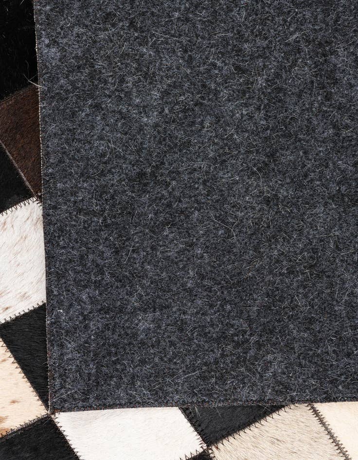 Detail image of  5' 1 x 8' 1 Cowhide Leather Rug