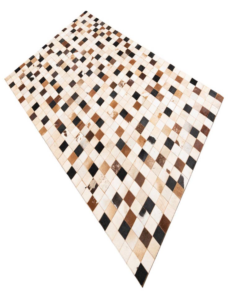 Detail image of  5' 1 x 8' 1 Cowhide Leather Rug