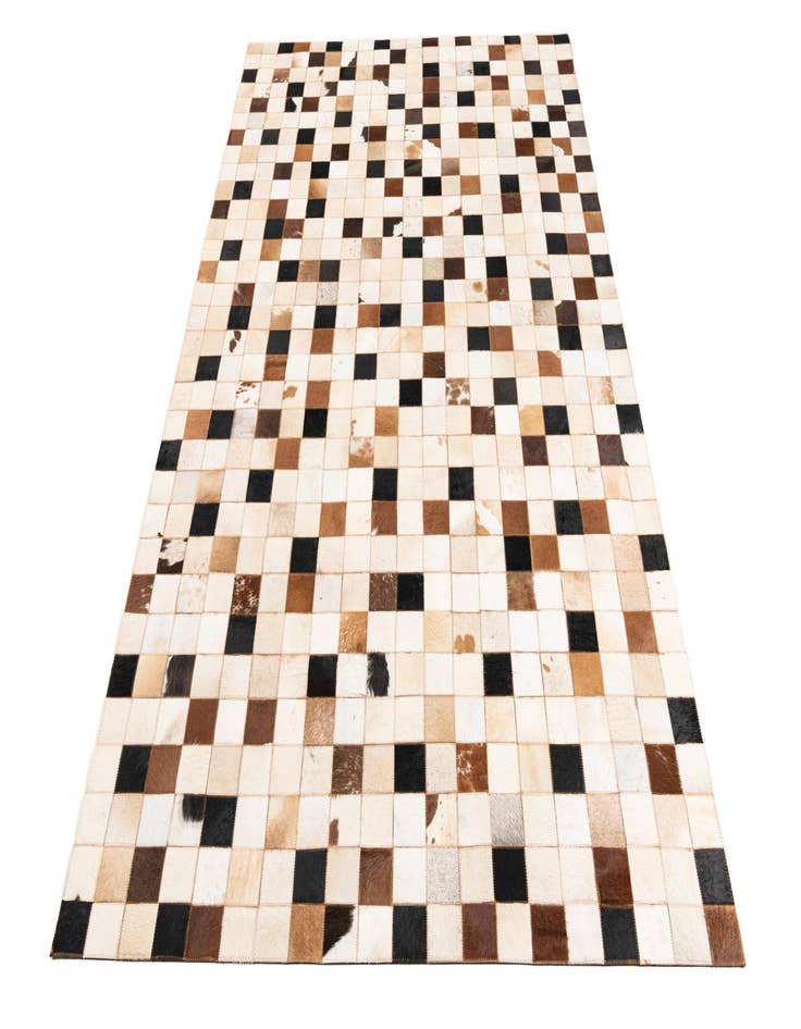 Detail image of  5' 1 x 8' 1 Cowhide Leather Rug