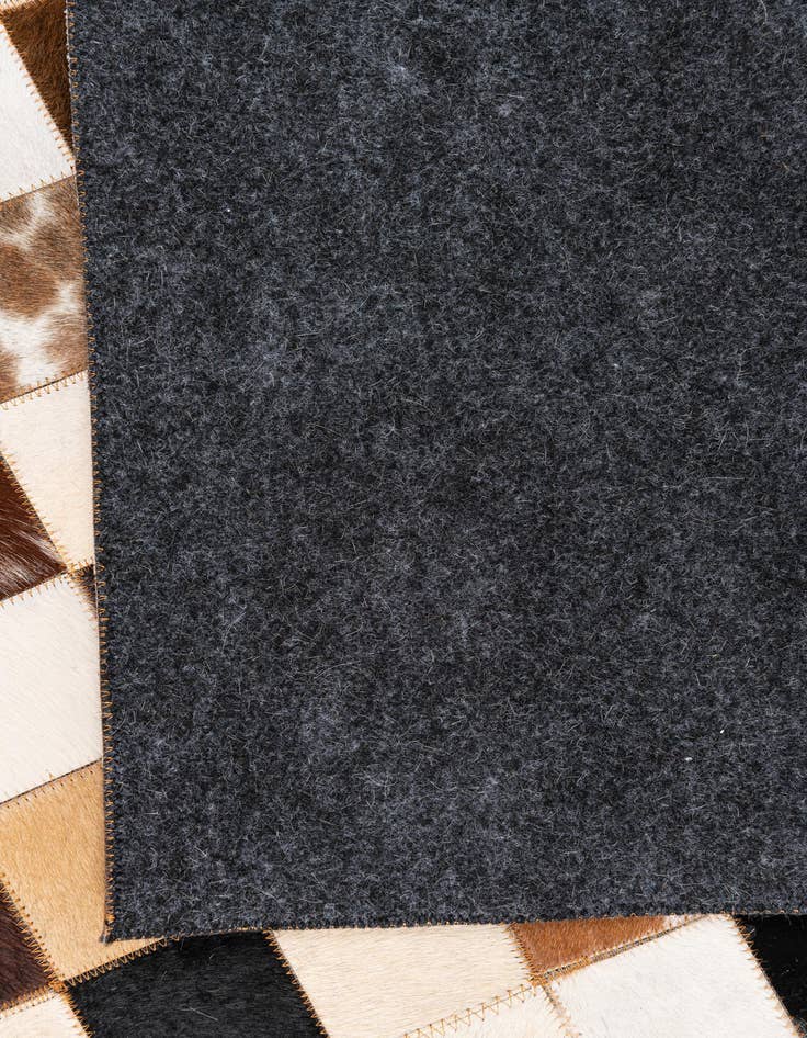 Detail image of  5' 1 x 8' 1 Cowhide Leather Rug