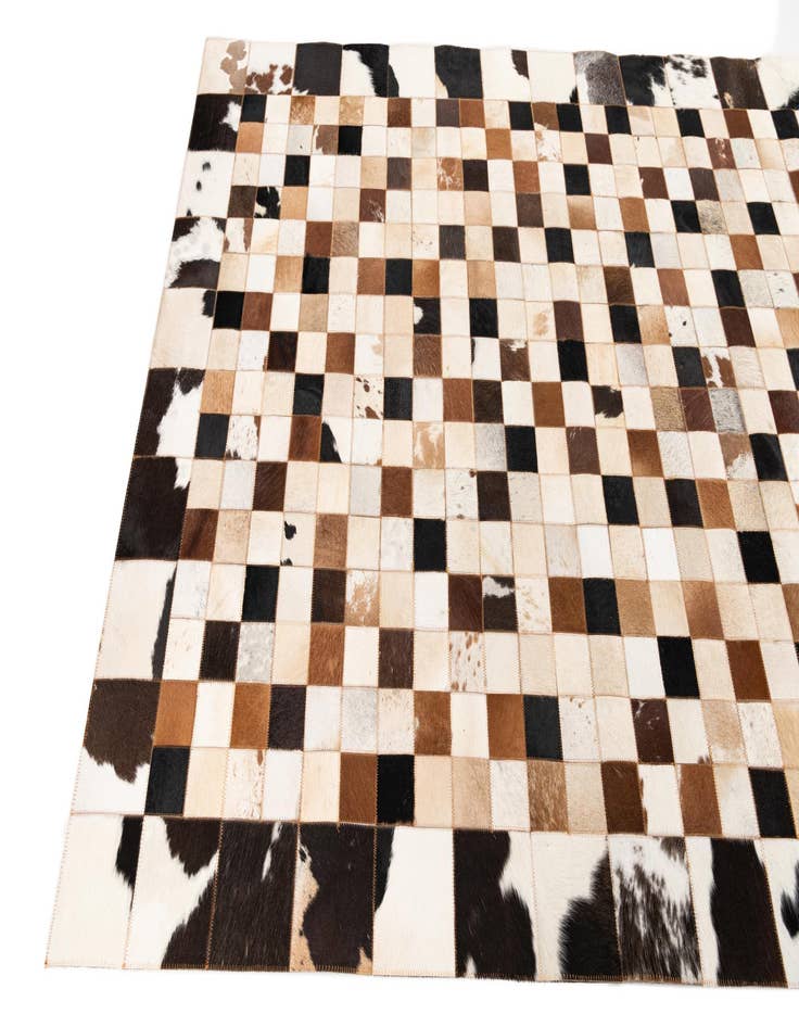 Detail image of  5' 1 x 8' Cowhide Leather Rug