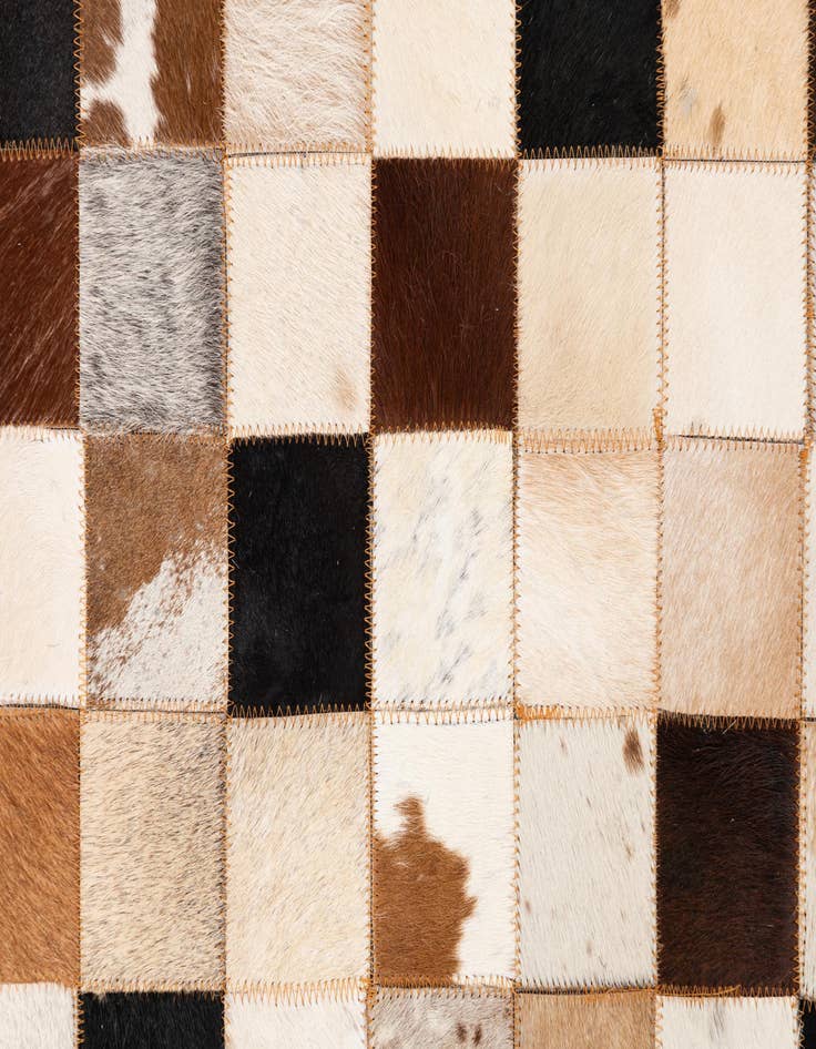Detail image of  5' 1 x 8' Cowhide Leather Rug