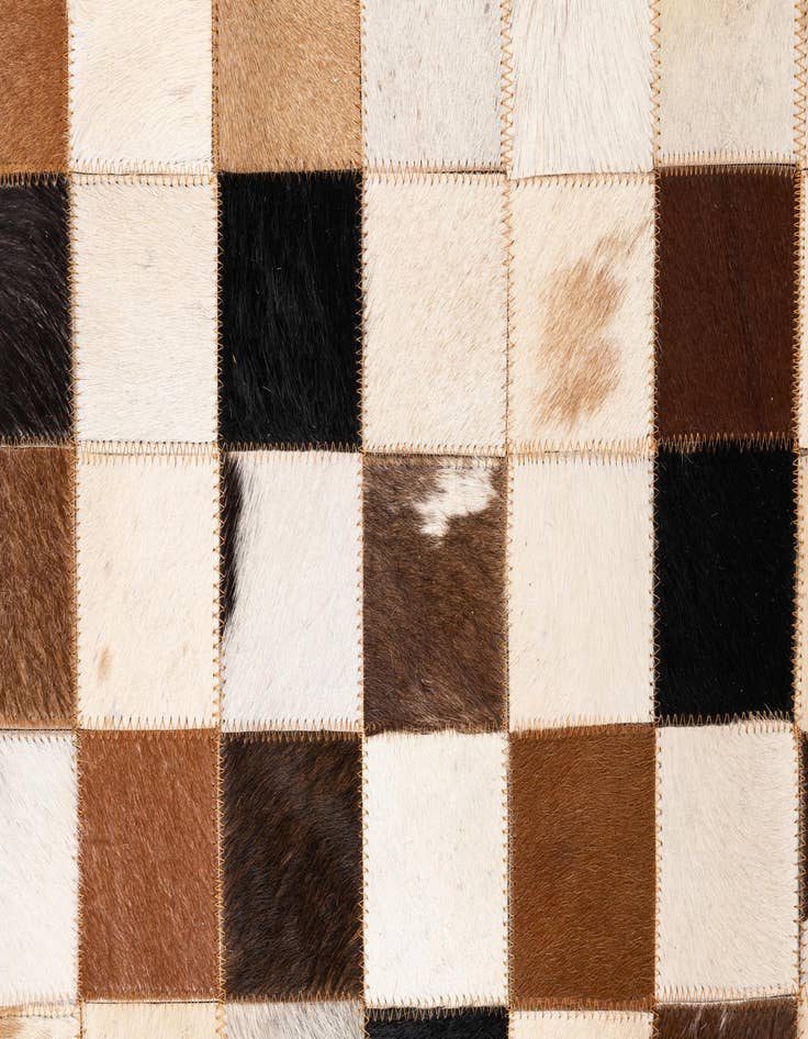 Detail image of  5' 1 x 8' Cowhide Leather Rug