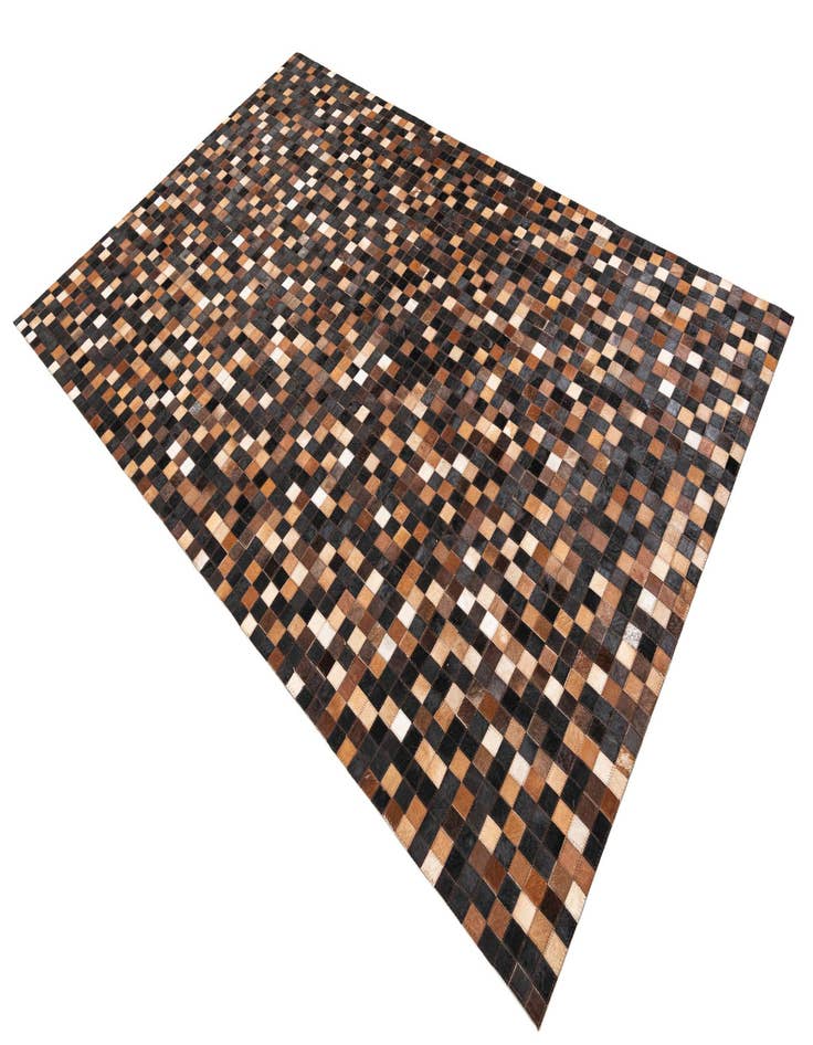 Detail image of  5' 1 x 7' 10 Cowhide Leather Rug
