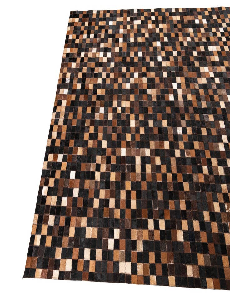 Detail image of  5' 1 x 7' 10 Cowhide Leather Rug