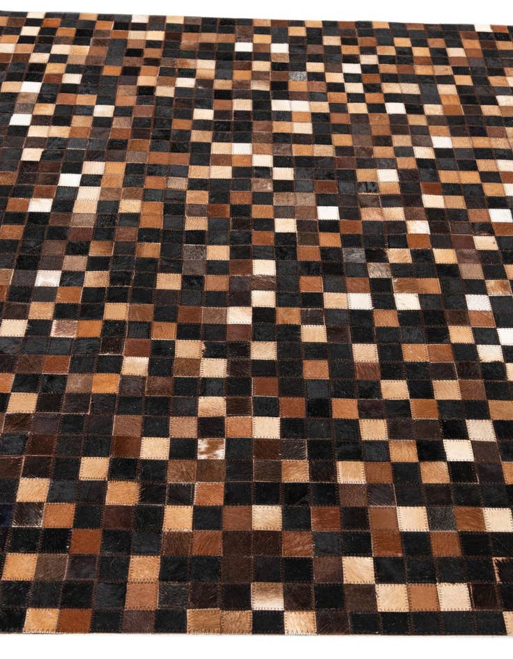 Detail image of  5' 1 x 7' 10 Cowhide Leather Rug