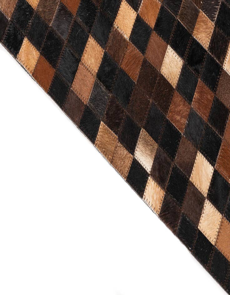 Detail image of  5' 1 x 7' 10 Cowhide Leather Rug