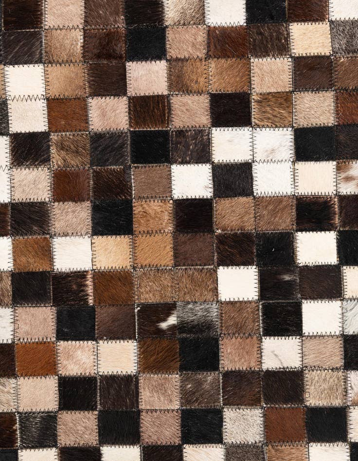 Detail image of  5' 1 x 8' Cowhide Leather Rug
