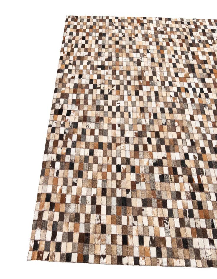 Detail image of  5' 1 x 8' Cowhide Leather Rug