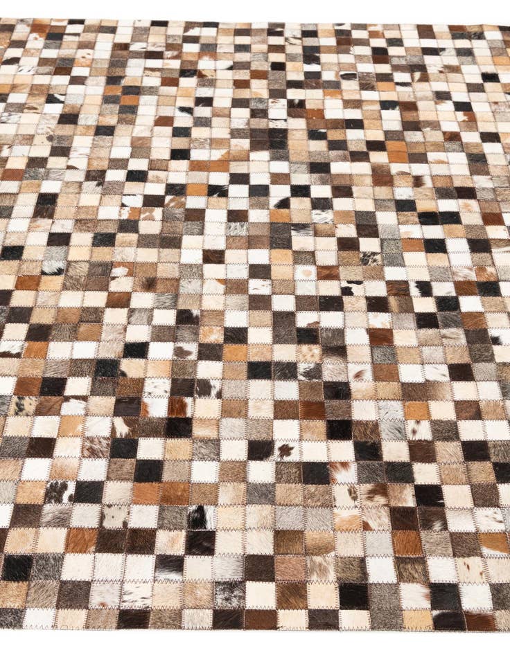 Detail image of  5' 1 x 8' Cowhide Leather Rug