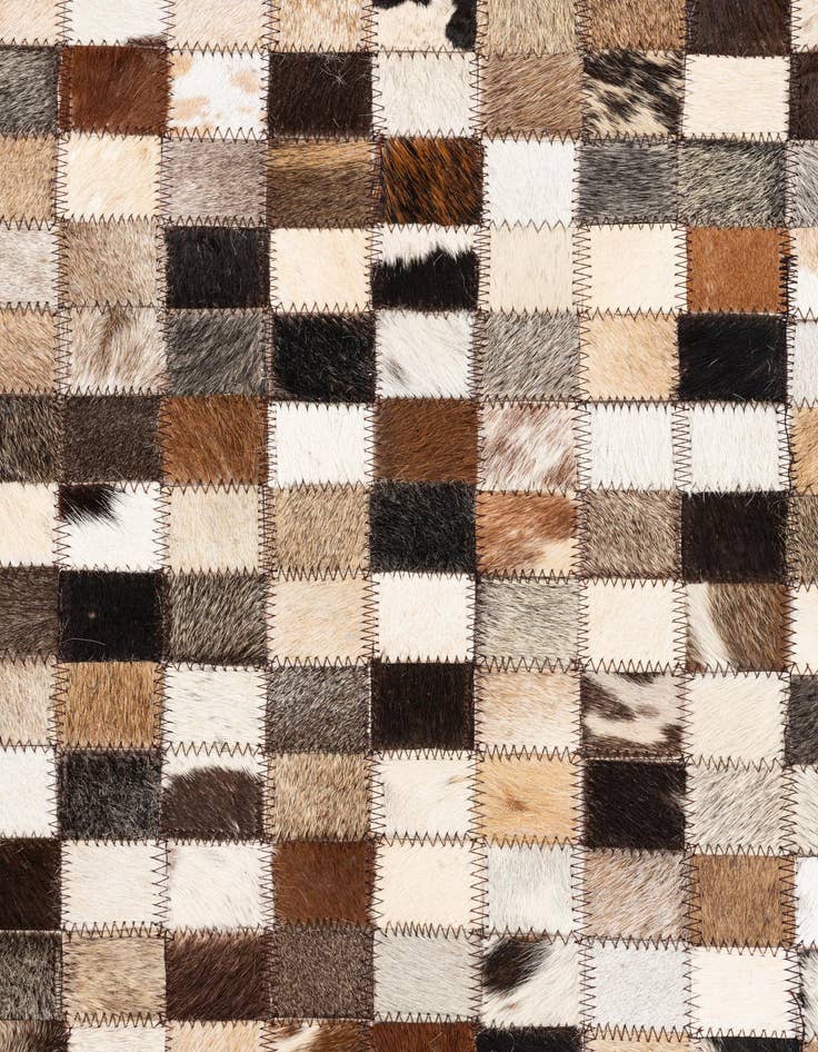 Detail image of  5' 1 x 8' Cowhide Leather Rug