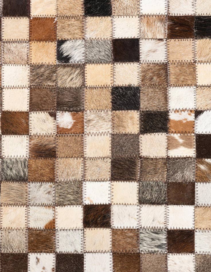 Detail image of  5' 1 x 8' Cowhide Leather Rug