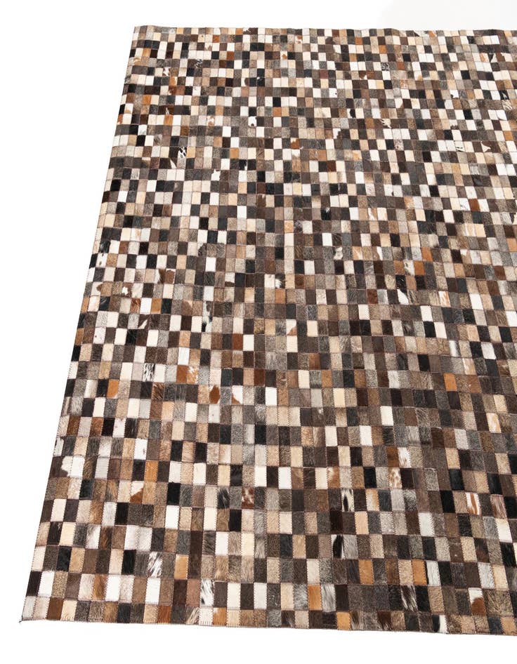 Detail image of  5' 1 x 8' Cowhide Leather Rug