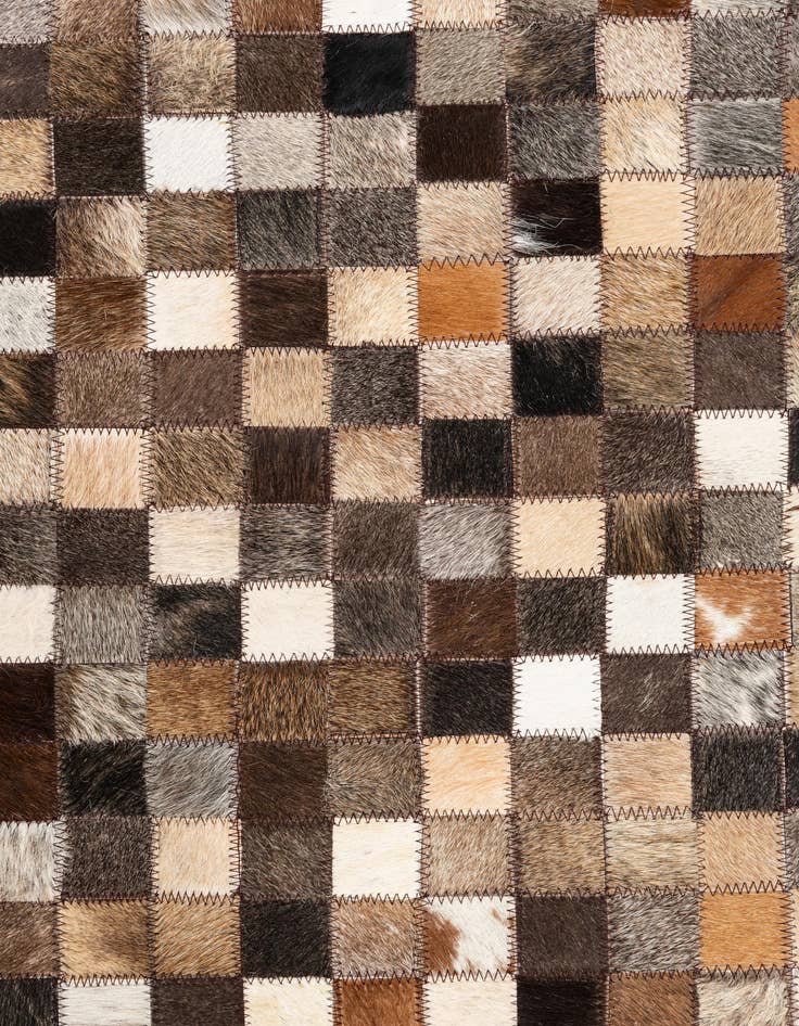 Detail image of  5' 1 x 8' Cowhide Leather Rug