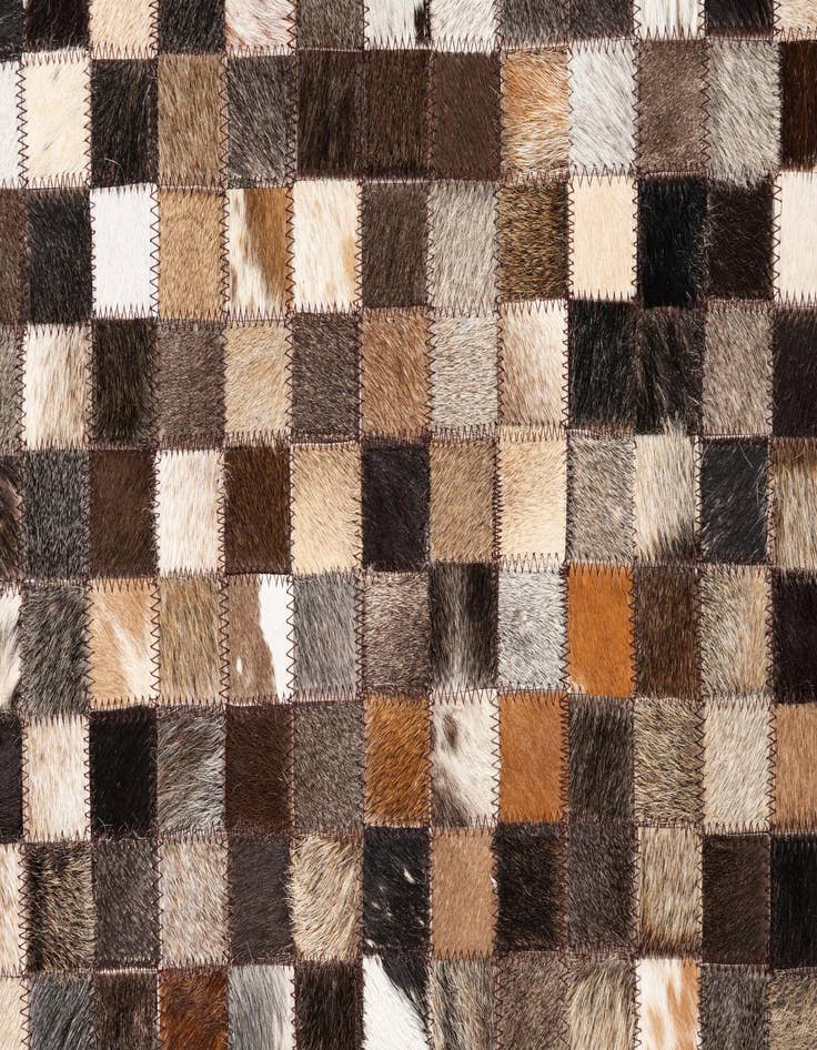 Detail image of  5' 1 x 8' Cowhide Leather Rug