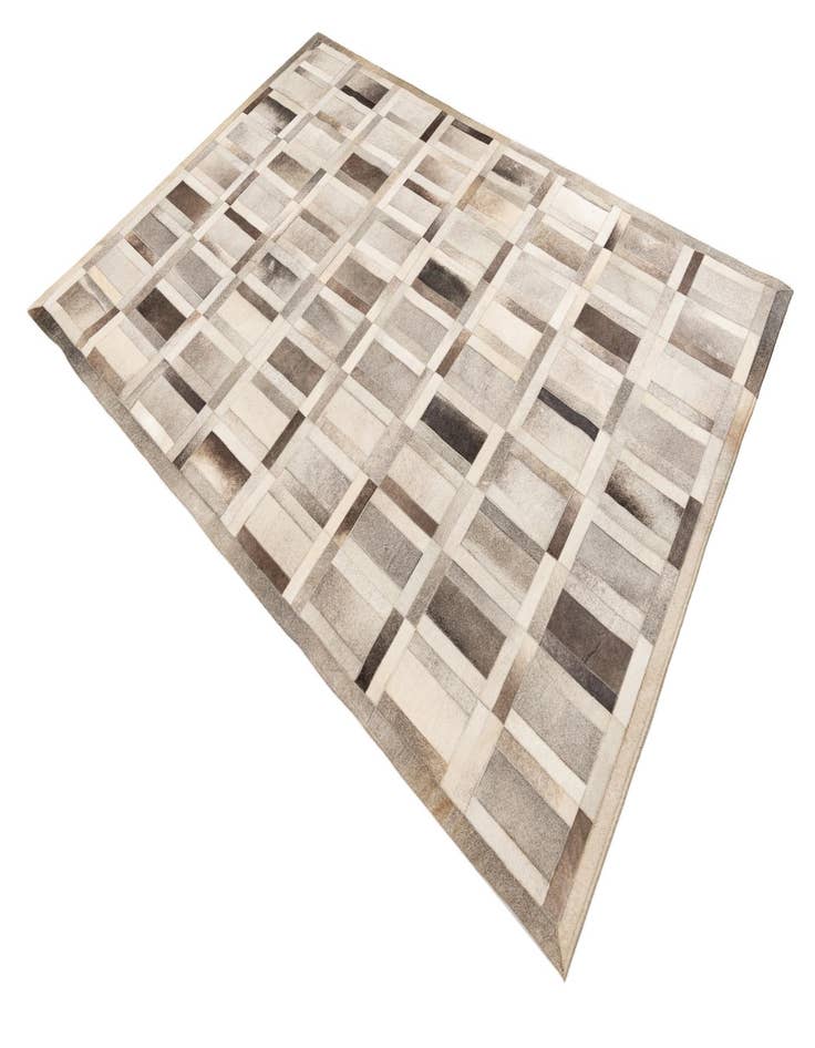 Detail image of  5' 4 x 7' 8 Cowhide Leather Rug