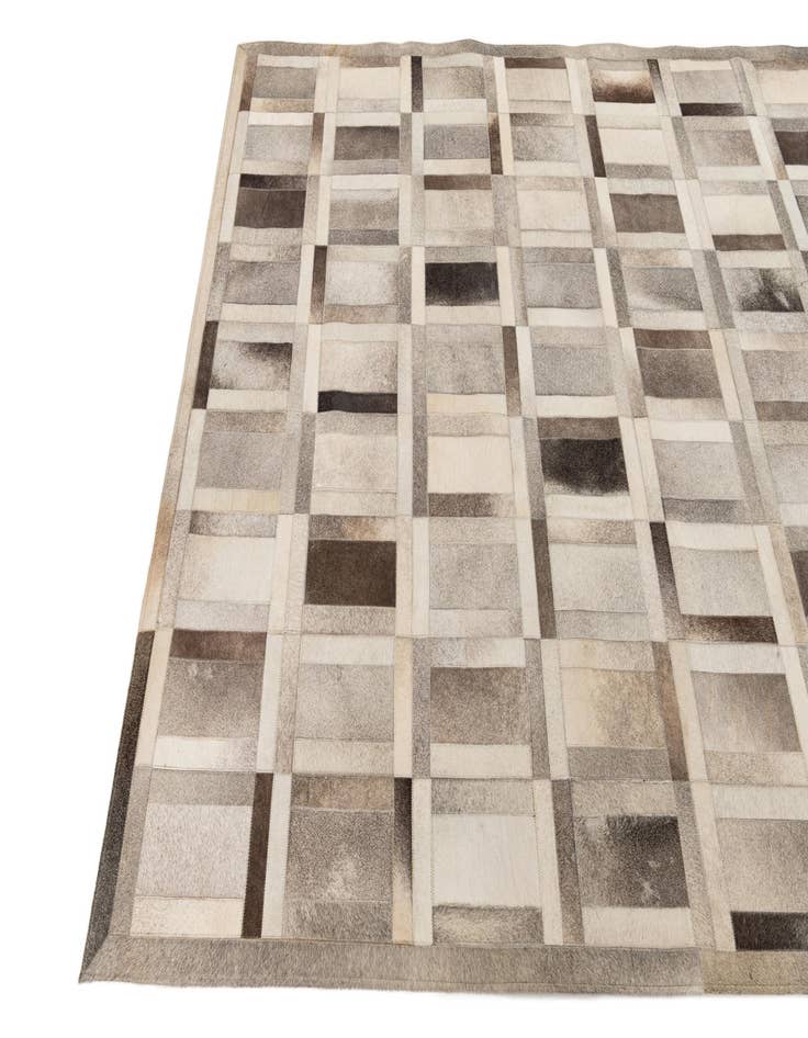 Detail image of  5' 4 x 7' 8 Cowhide Leather Rug