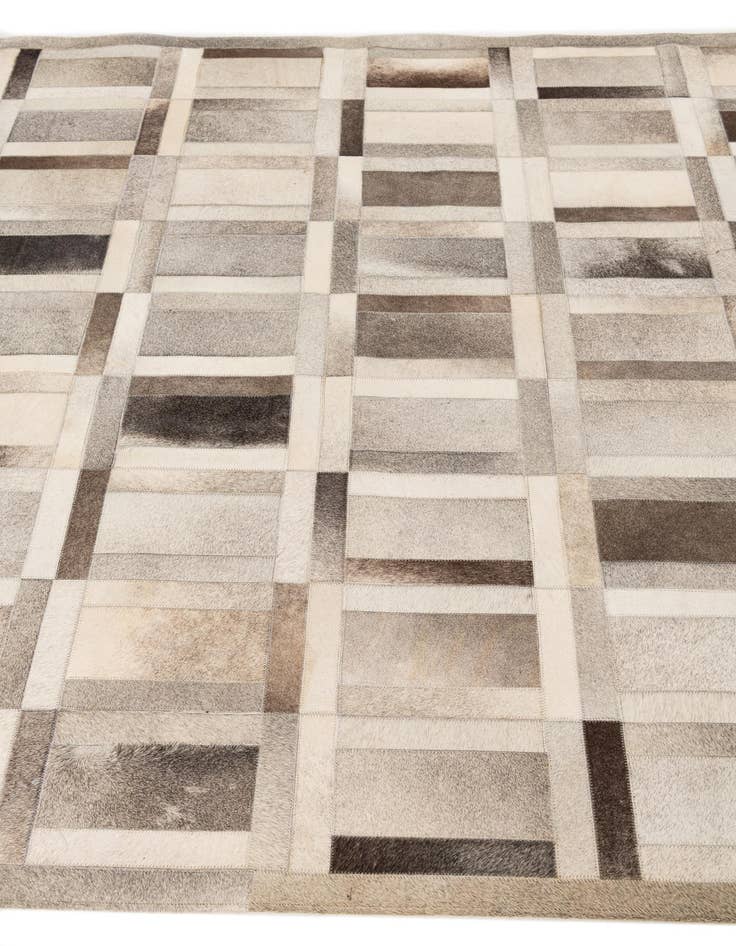 Detail image of  5' 4 x 7' 8 Cowhide Leather Rug