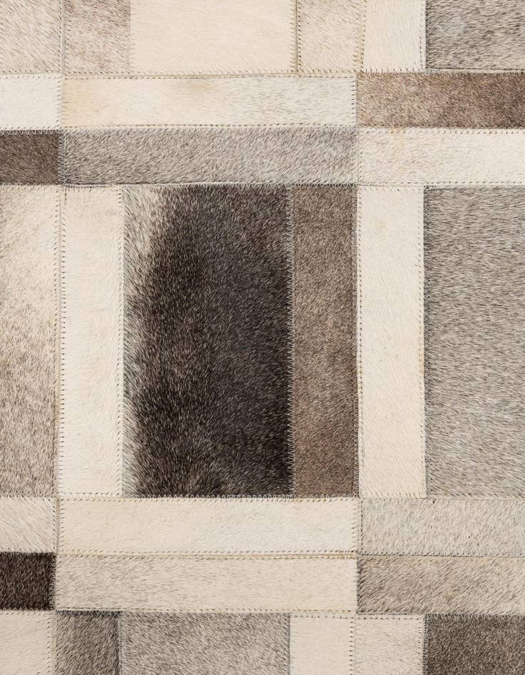 Detail image of  5' 4 x 7' 8 Cowhide Leather Rug