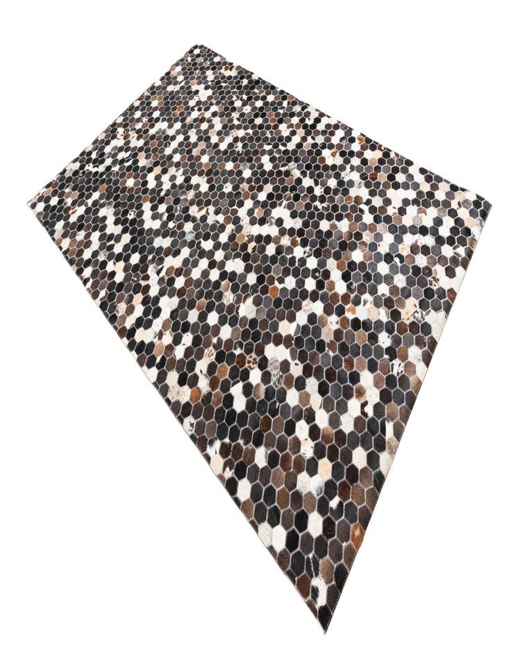 Detail image of  5' 1 x 7' 9 Cowhide Leather Rug