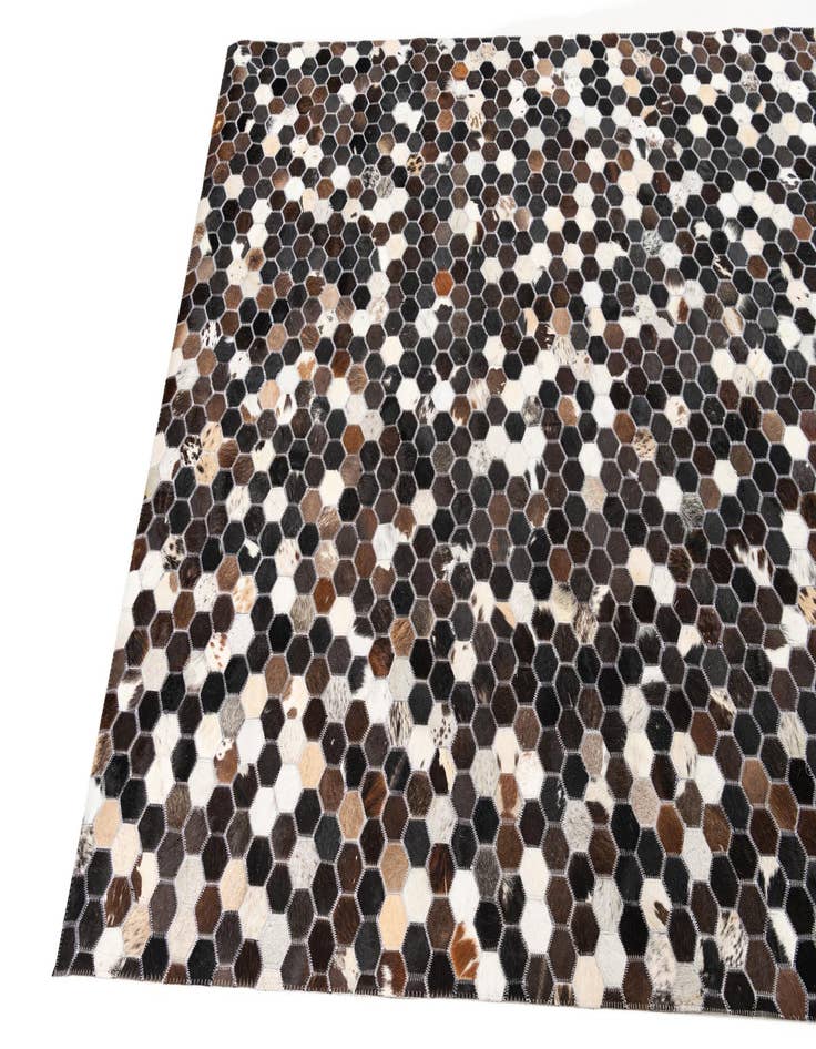 Detail image of  5' 1 x 7' 9 Cowhide Leather Rug