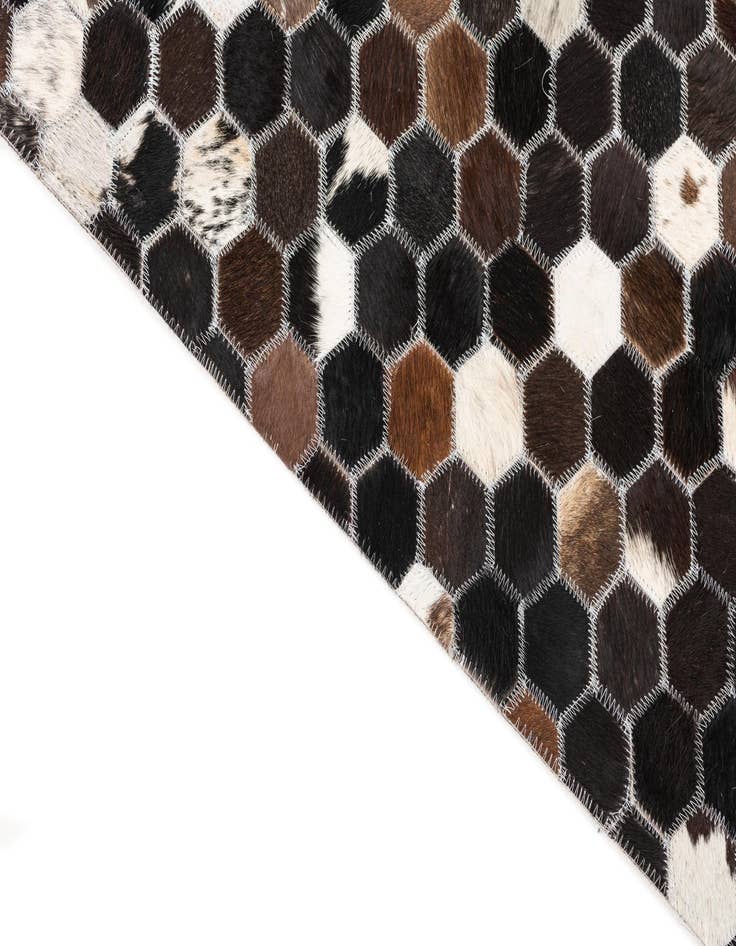 Detail image of  5' 1 x 7' 9 Cowhide Leather Rug